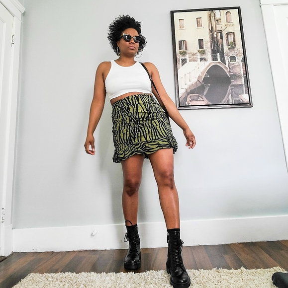 Zara Dresses & Skirts - Concious Animal Print Mini Skirt, M, Fits S/M